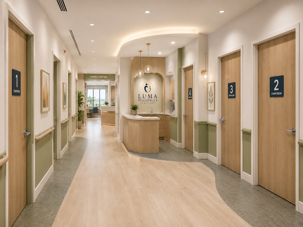 A bright, welcoming reception area with warm wood tones and soft natural light