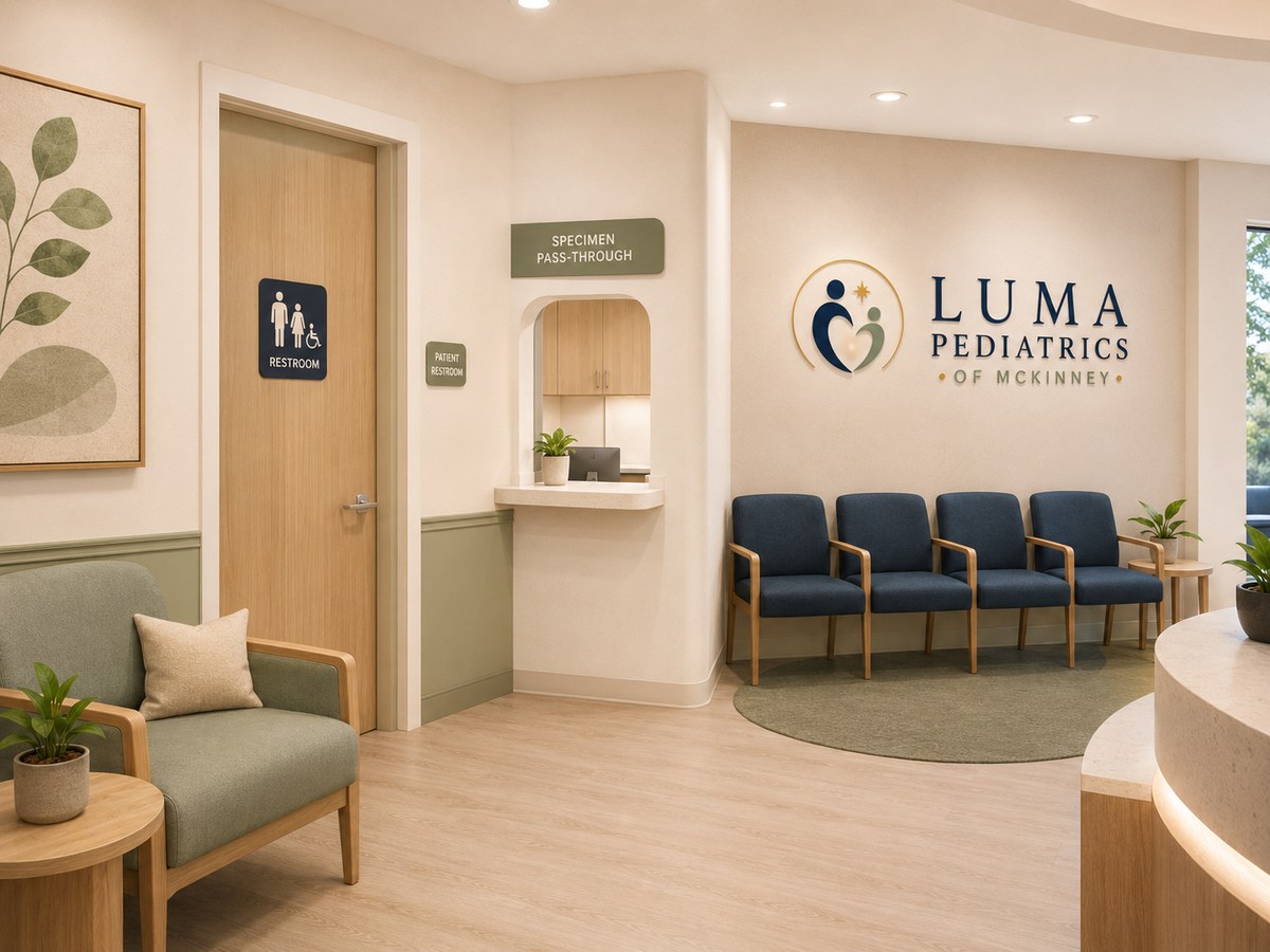 A clean, light-filled hallway leading to private exam rooms